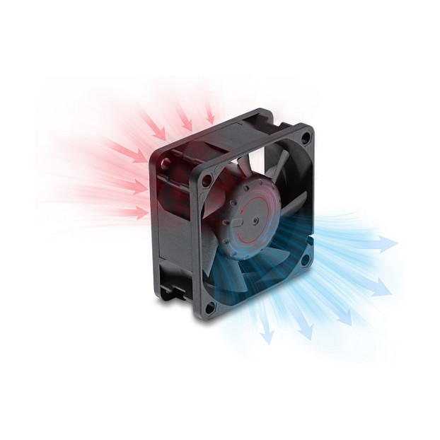 Ftohës për Kasë Delock / 60mm / 5000 RPM / 2-Pin / Ball Bearing – Zezë - 2