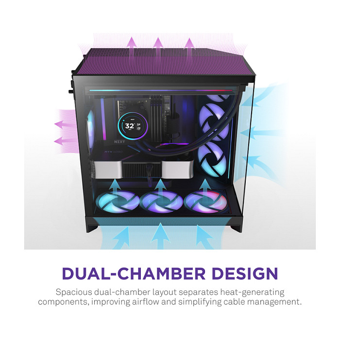 Kasë NZXT H9 Flow RGB CM-H92FB-R1 -Zezë - 6