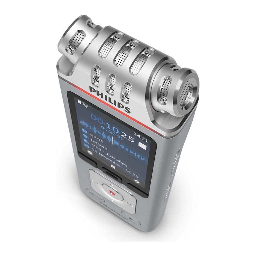 Rekordues Zëri Philips VoiceTracer DVT4115, 8GB, Stereo, MP3/WAV, Wi-Fi, USB-C - Argjend - 2