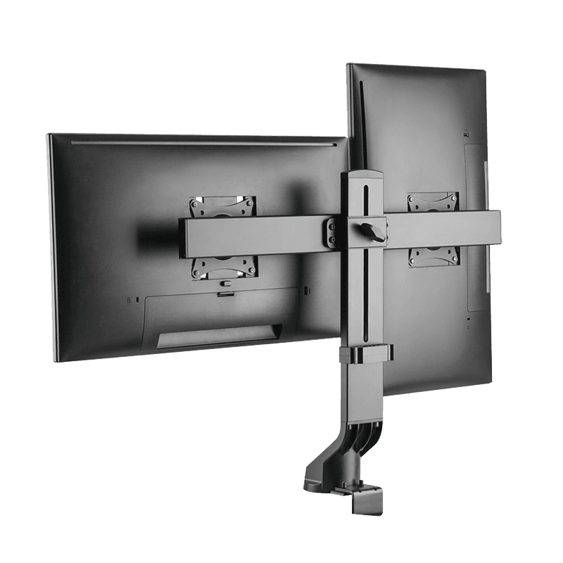 Mbajtëse për Monitor LogiLink BP0160 / 2 Monitorë / 17–27" / deri 7kg për Monitor / VESA 75x75 & 100x100 / Rotacion 180° - Zezë - 4