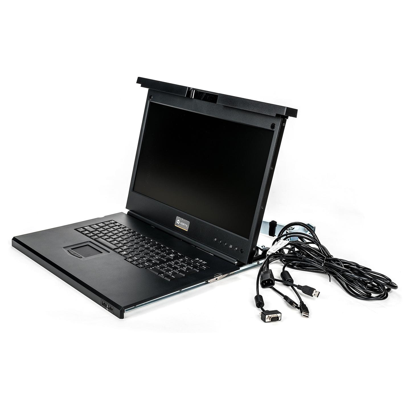 KVM Switch Vertiv Avocent LRA185KMM-205, ekran 18.5", 1366×768px, Rack 1U - Zezë