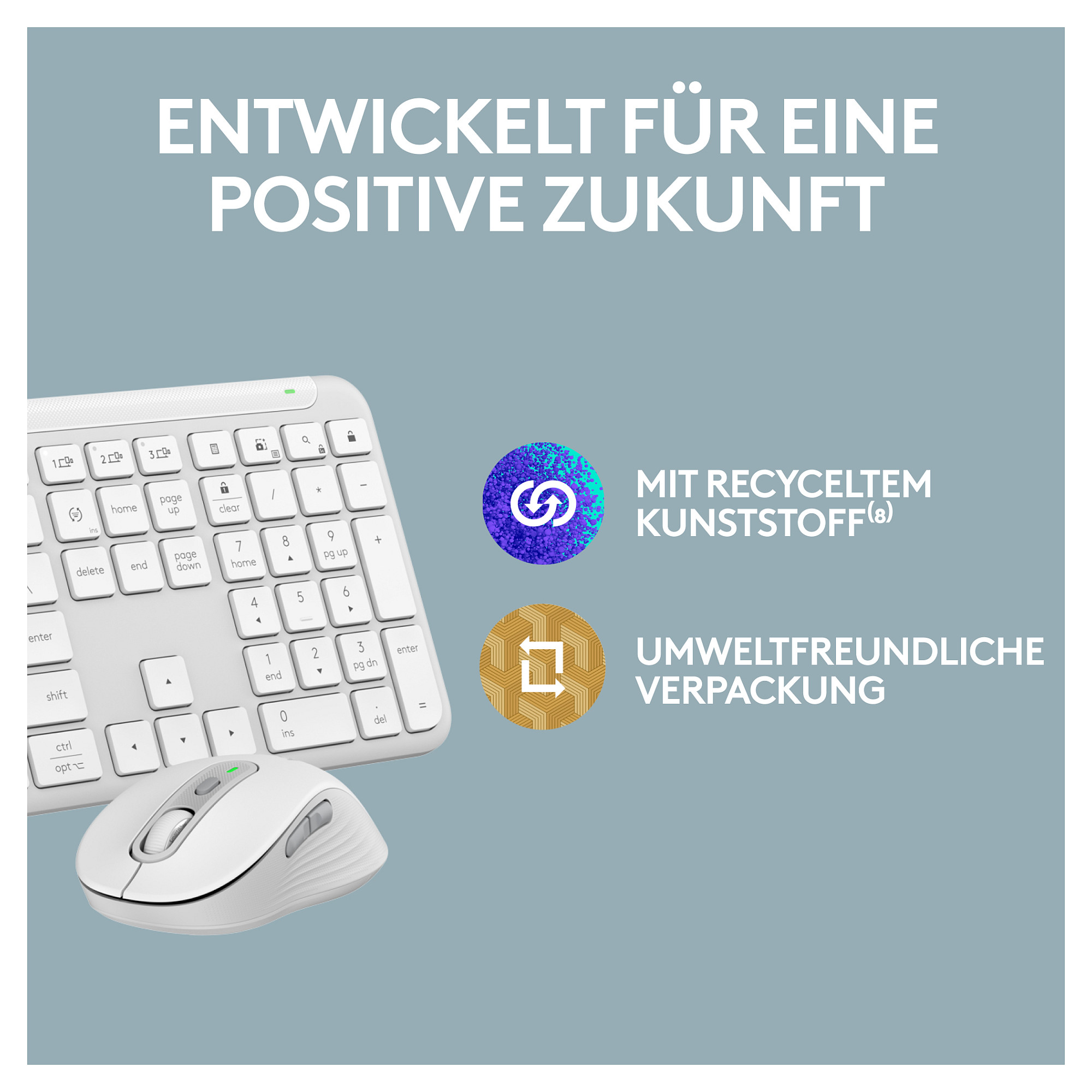 Combo (Tastierë & Maus) Logitech Signature Slim Combo MK950 for Business – Bardhë - 9
