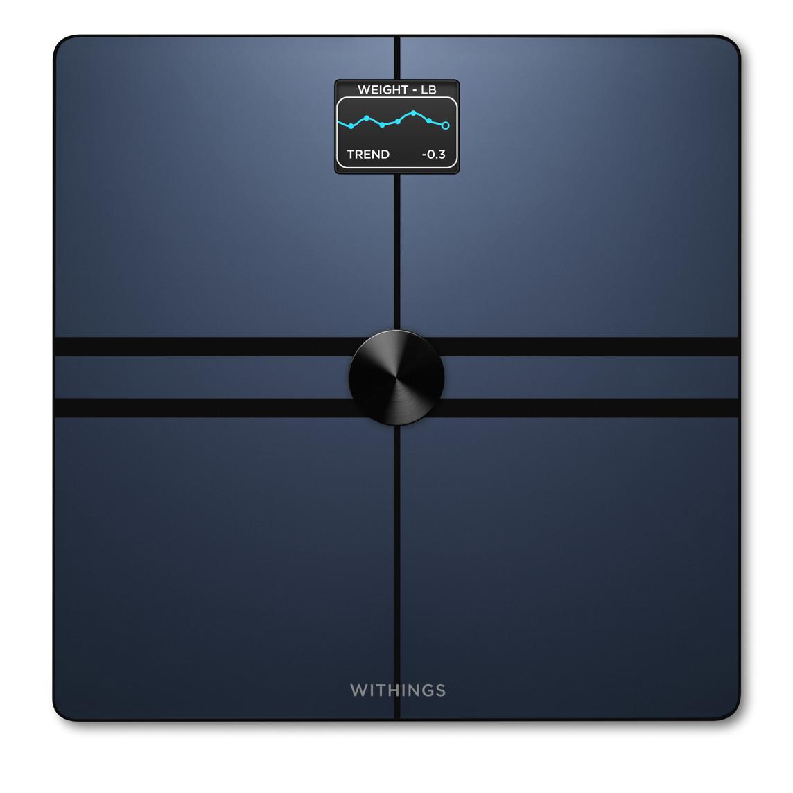 Peshore Withings Body Comp, Wi-Fi, Analizë e Përbërjes së Trupit, Deri 200kg, 50g Precizion, 8 Përdorues, Aplikacion Health Mate - Zezë
