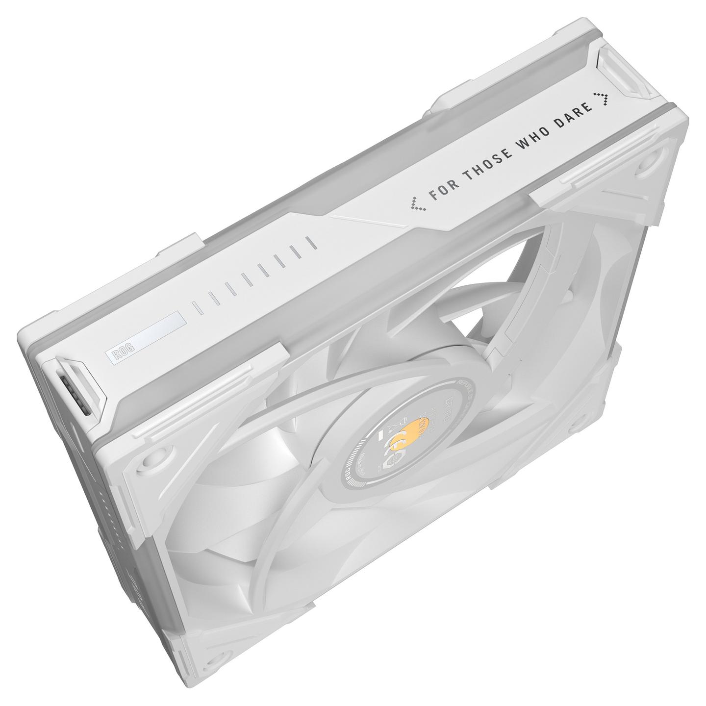 Ftohës për Kasë ASUS ROG Eurux GR120 ARGB, 120mm, PWM, 2600 RPM, 85 CFM, ARGB - Bardhë - 12