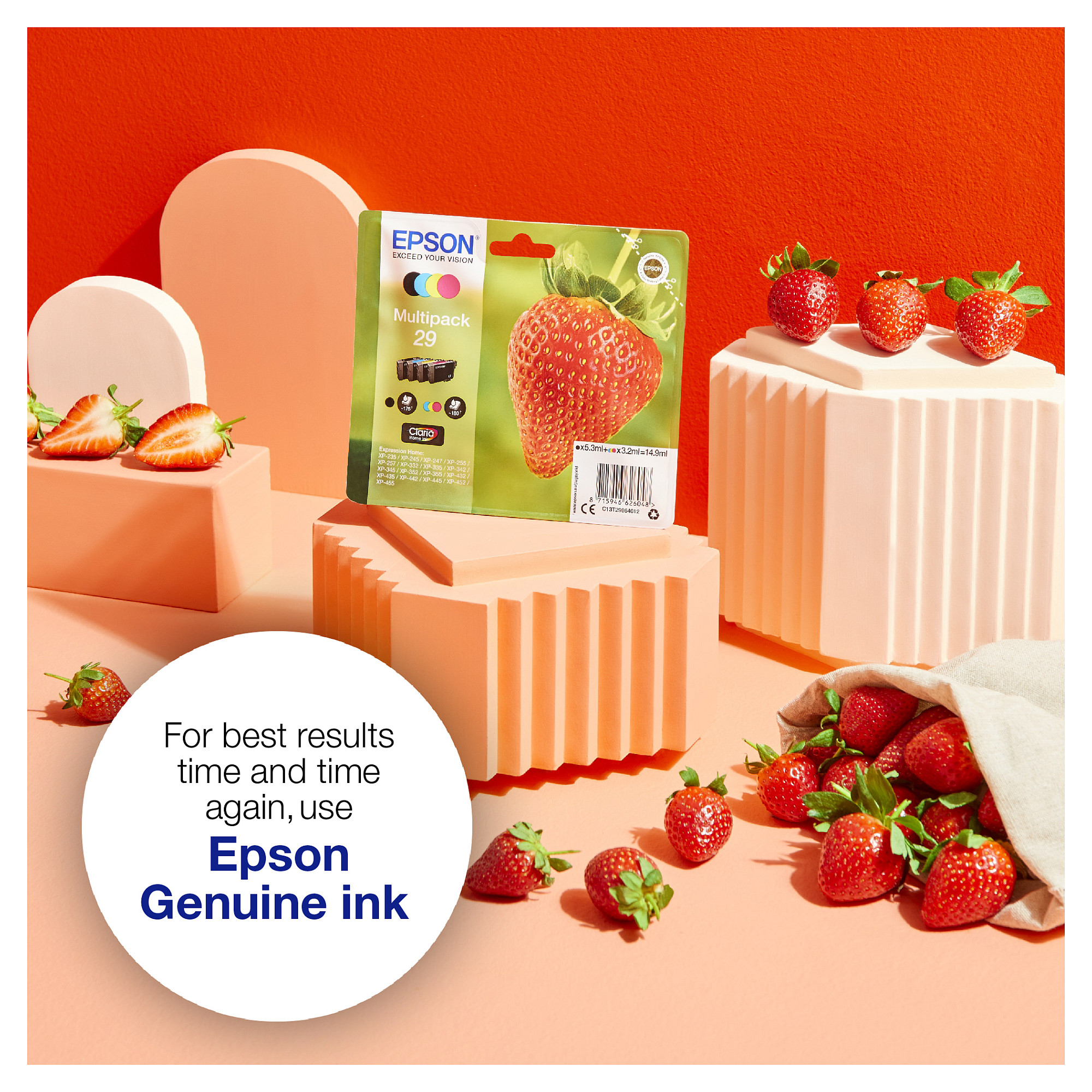 INK Epson 29 XL T2996 – Paket 4 copë / Zezë + (Blu/ Verdhë / Rozë) - 6
