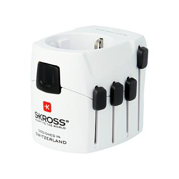 Adapter Udhëtimi SKROSS PRO / Type C, E & F në Type B, G, I, J, L & N / 1750W / 7A / 100-250V / 3-Pin – Bardhë