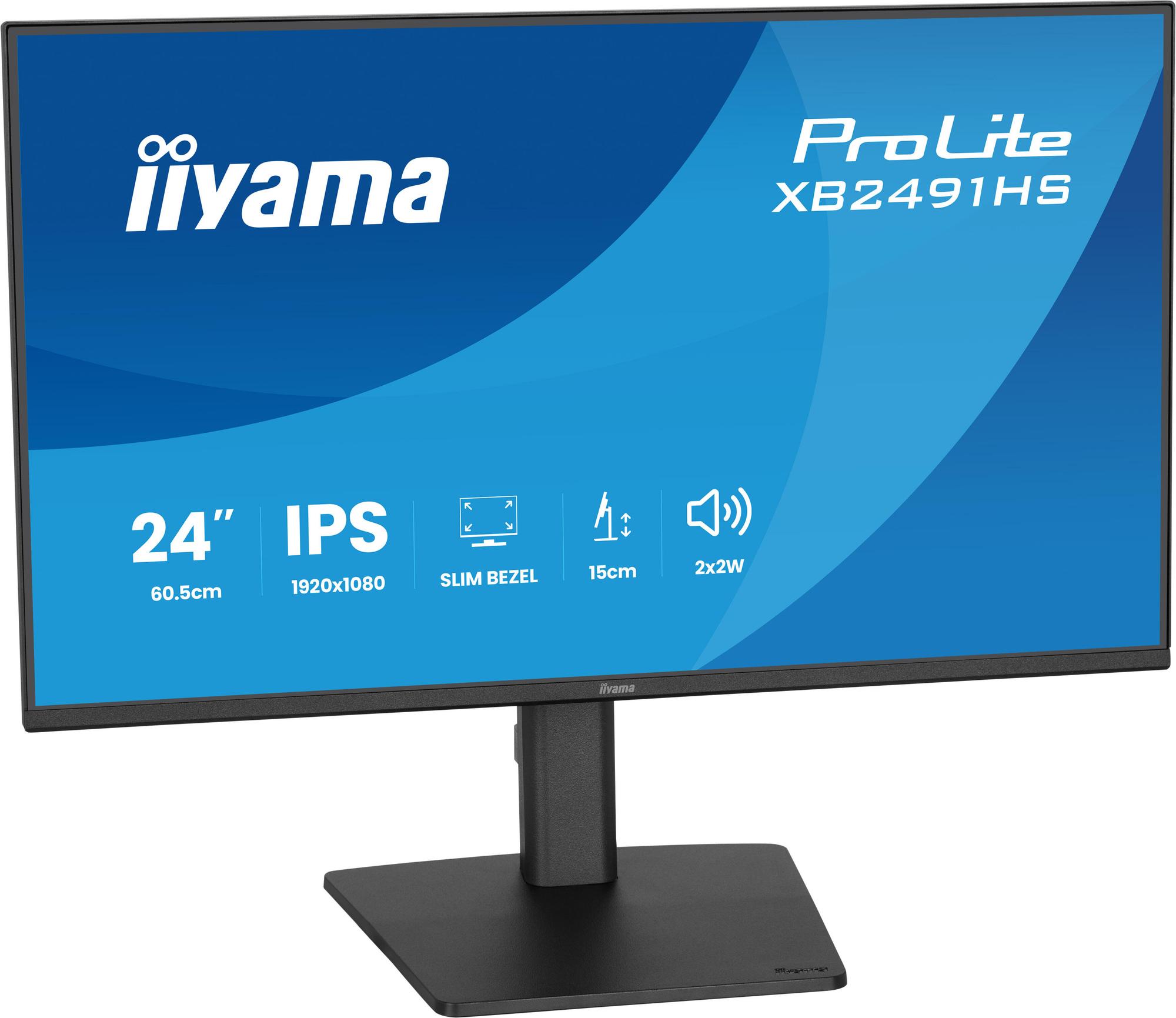 Monitor iiyama ProLite XB2491HS-B1 / 23.8" / Full HD IPS / 100Hz / 0.4ms / HDMI+DisplayPort - Zezë - 2