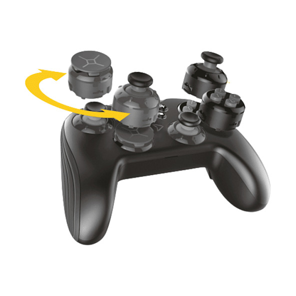 Kontroller për Nintendo Lexip X Steelplay Wireless Customizable Controller + 2 Cases - Zezë - 2