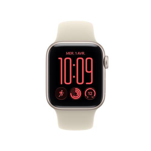 Apple Watch SE 3, 40mm, GPS + Cellular, Starlight Aluminium, Sand Sport Band - S/M - 2