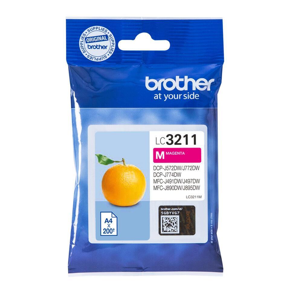 INK Brother LC-3211M / 200 faqe / Standard - Rozë - 1