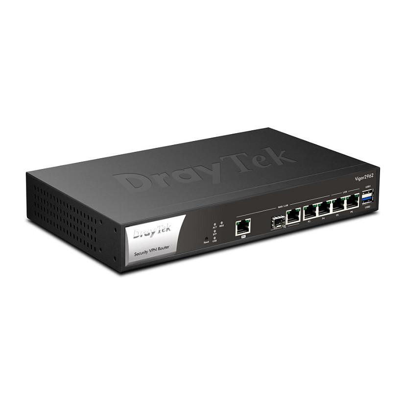 Ruter DrayTek Vigor 2962, Dual WAN, 1x 2.5GbE, 1x Gigabit SFP/RJ45 Combo, 2x Gigabit WAN/LAN, 2x Gigabit LAN, VPN, Firewall, Rackmount 1U - Zeze - 2