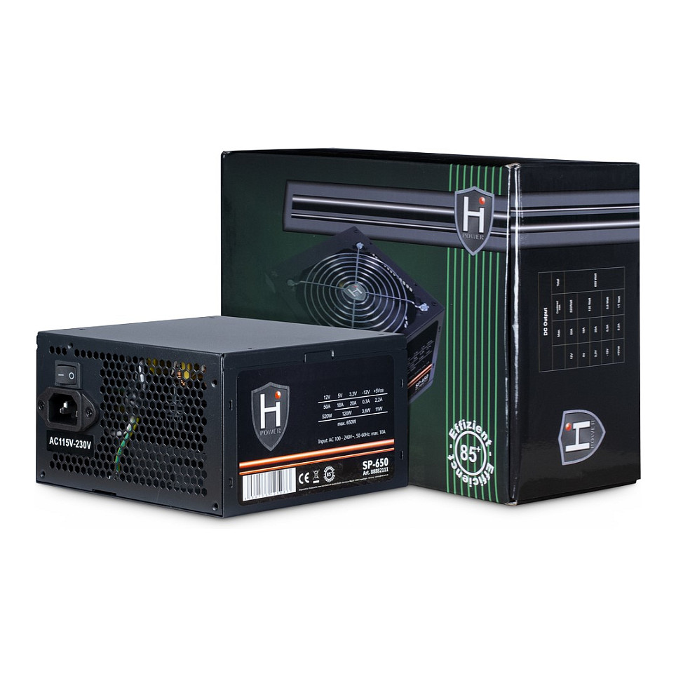 Furnizues Energjie Inter-Tech HIPOWER SP-650 / 650W / ATX / Non-Modular - Zezë - 1