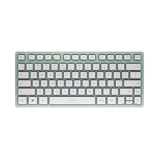 Tastierë pa kabllo CHERRY KW 7100 MINI BT / Bluetooth / QWERTY - Bardhë / Gjelbër - 1