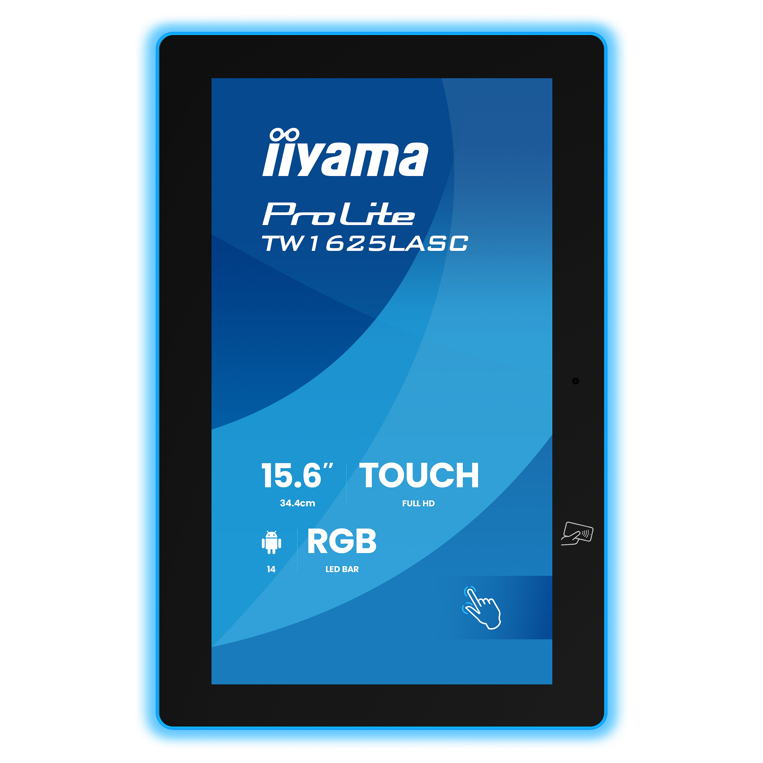 Monitor iiyama ProLite TW1625LASC-B3PNR / 15.6" / Full HD Touch IPS / 60Hz / 25ms / HDMI+DisplayPort+USB-C - Zezë - 3