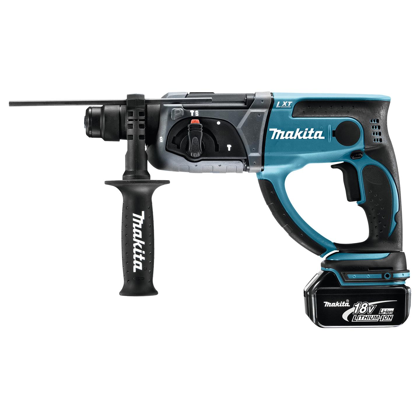Çekiç Kombinues me Bateri Makita DHR202RTJ, 18V, 2x5.0Ah, 2.0J, SDS-Plus, 20mm - Blu/Zezë