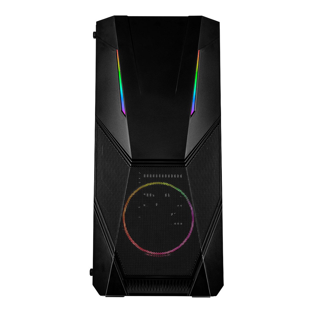 Kasë PC Inter-Tech IT-3303 Hornet / Midi Tower / ATX / 1x 120mm ARGB Fan / 2x 3.5" + 2x 2.5" Bay / Acrylic Side Panel - Zezë - 2