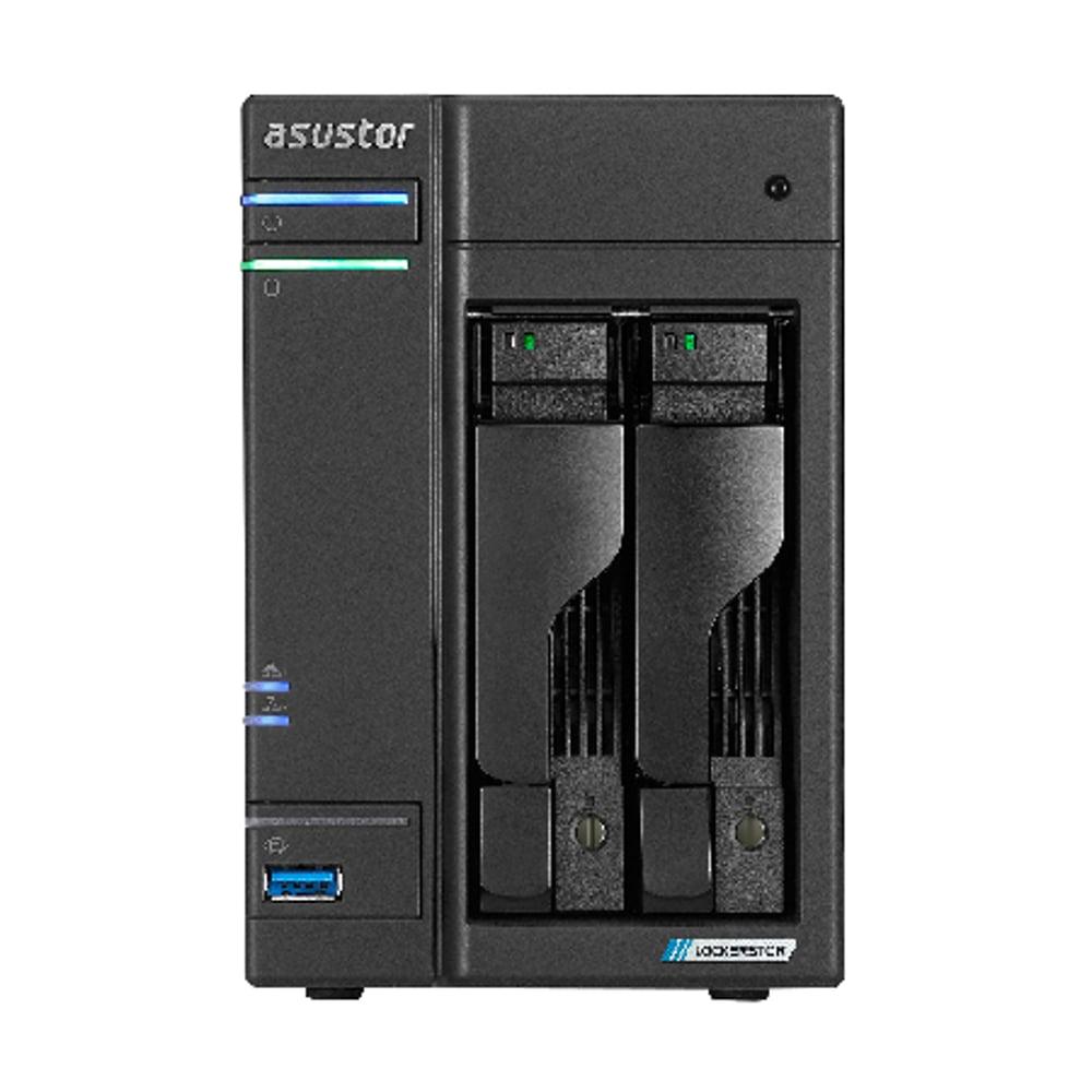 NAS ASUSTOR LOCKERSTOR 2 Gen2+ AS6702T v2, Intel Celeron N5105, 4GB DDR4, 2 Bay, 4 × M.2 NVMe, 2 × 5GbE - Zezë