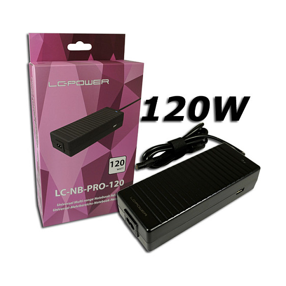 Adapter për Laptop LC-Power LC-NB-PRO-120 / 120W / Universal - Zezë - 3