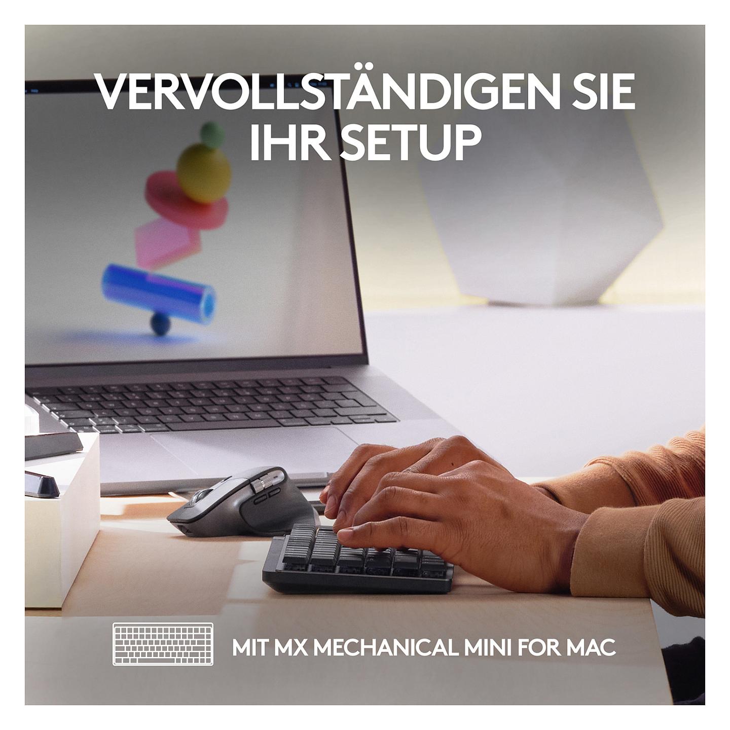 Maus pa kabllo Logitech MX Master 3S for Mac / 8000 DPI / 7 Butona / Bluetooth / MagSpeed - Zezë - 16