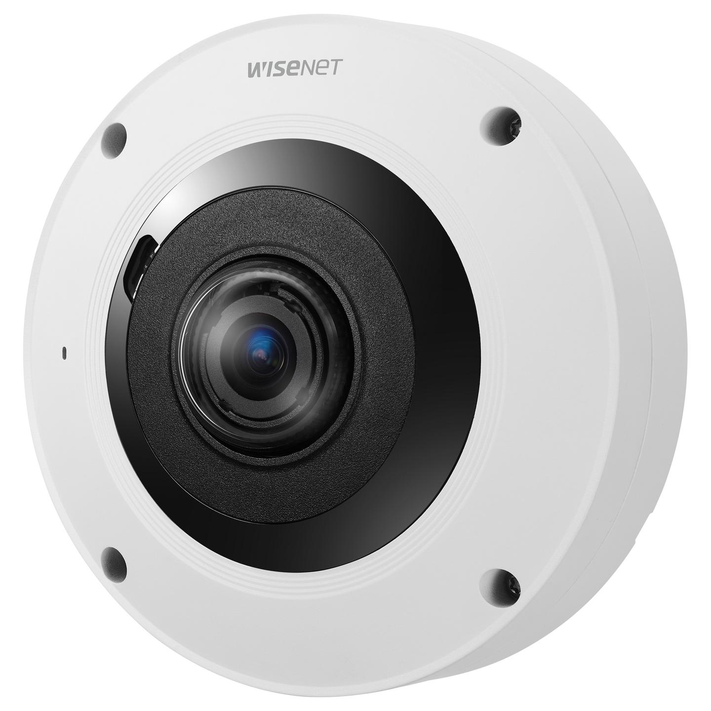Kamerë Sigurie IP CCTV Hanwha Wisenet XNF-9013RV, 12MP, 1.08mm, 187°, Fisheye, AI, IR 13m, WDR 120dB, PoE+, MicroSD deri 1TB, IP66, IK10, NEMA 4X - Bardhë - 2