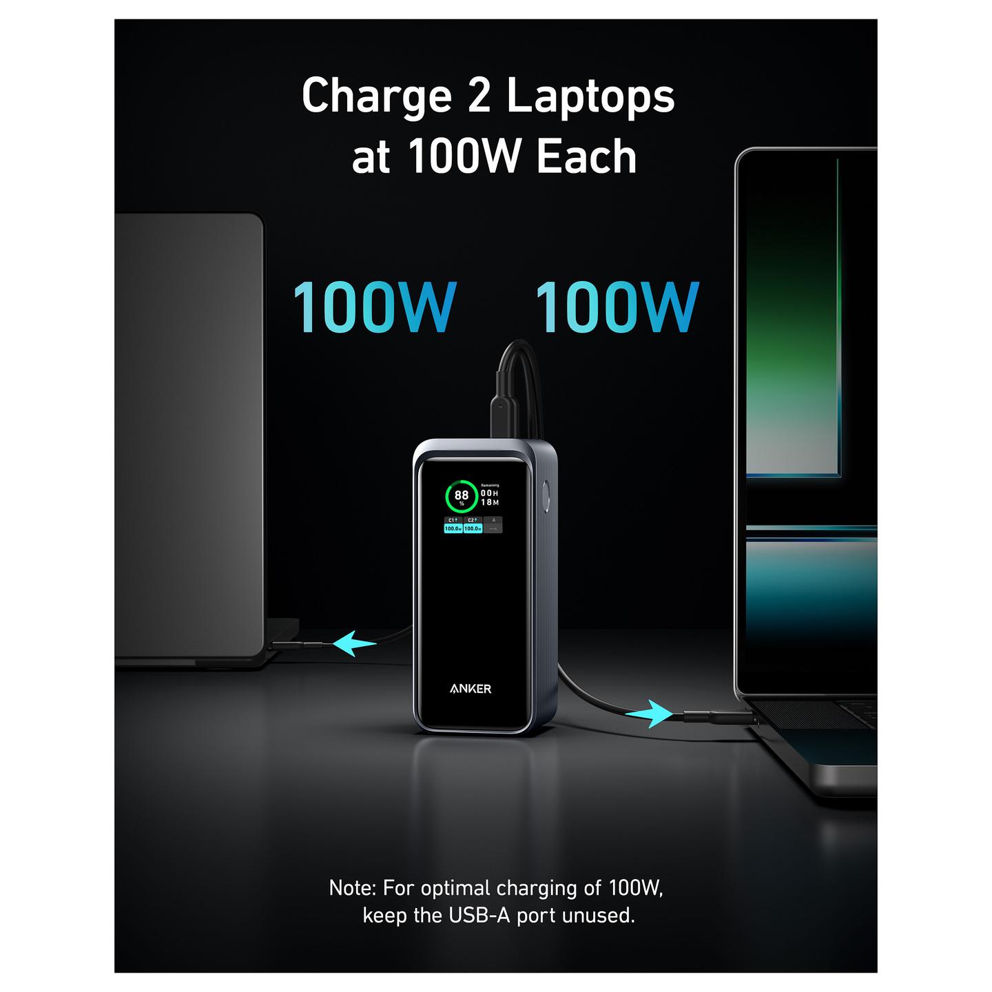 Powerbank Anker Prime A1336 / 20000mAh / 200W / 2x USB-C / USB-A - Zezë/Argjend - 21