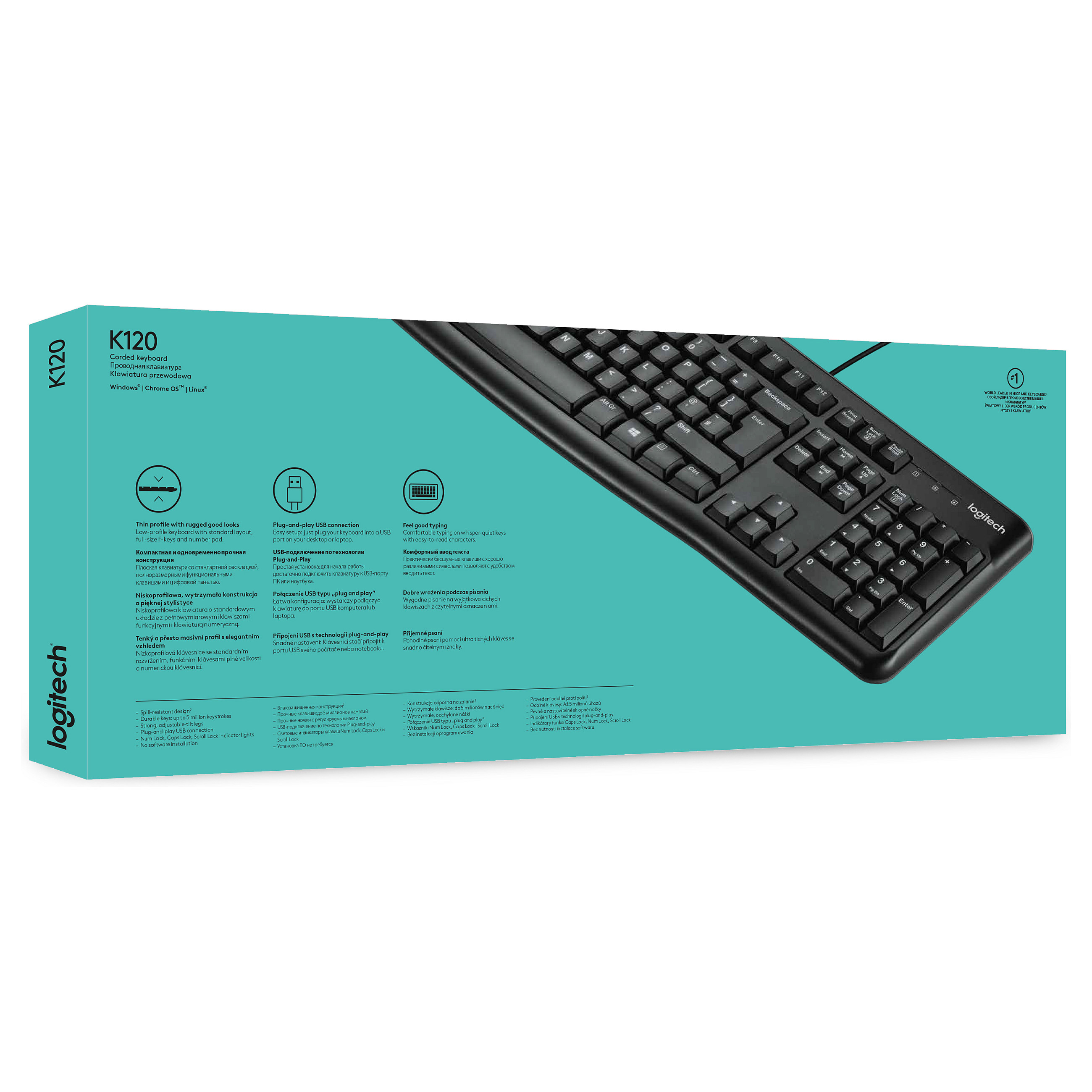 Logitech K120 USB black QWERTY US - 6