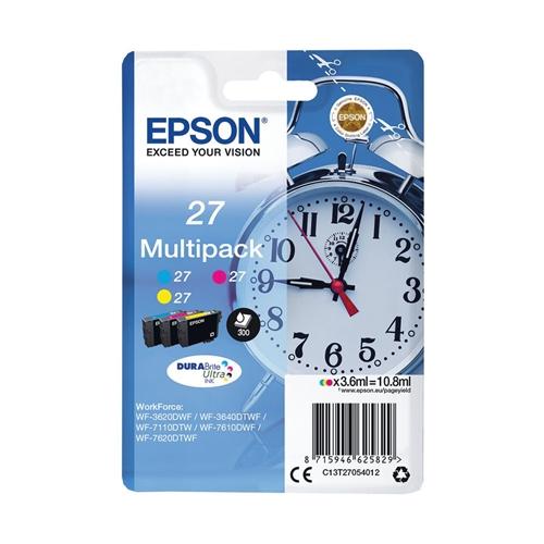 INK Epson 27 / C13T27054012 / 3 x 3.6ml / 300 faqe – Shumëngjyrësh - 1