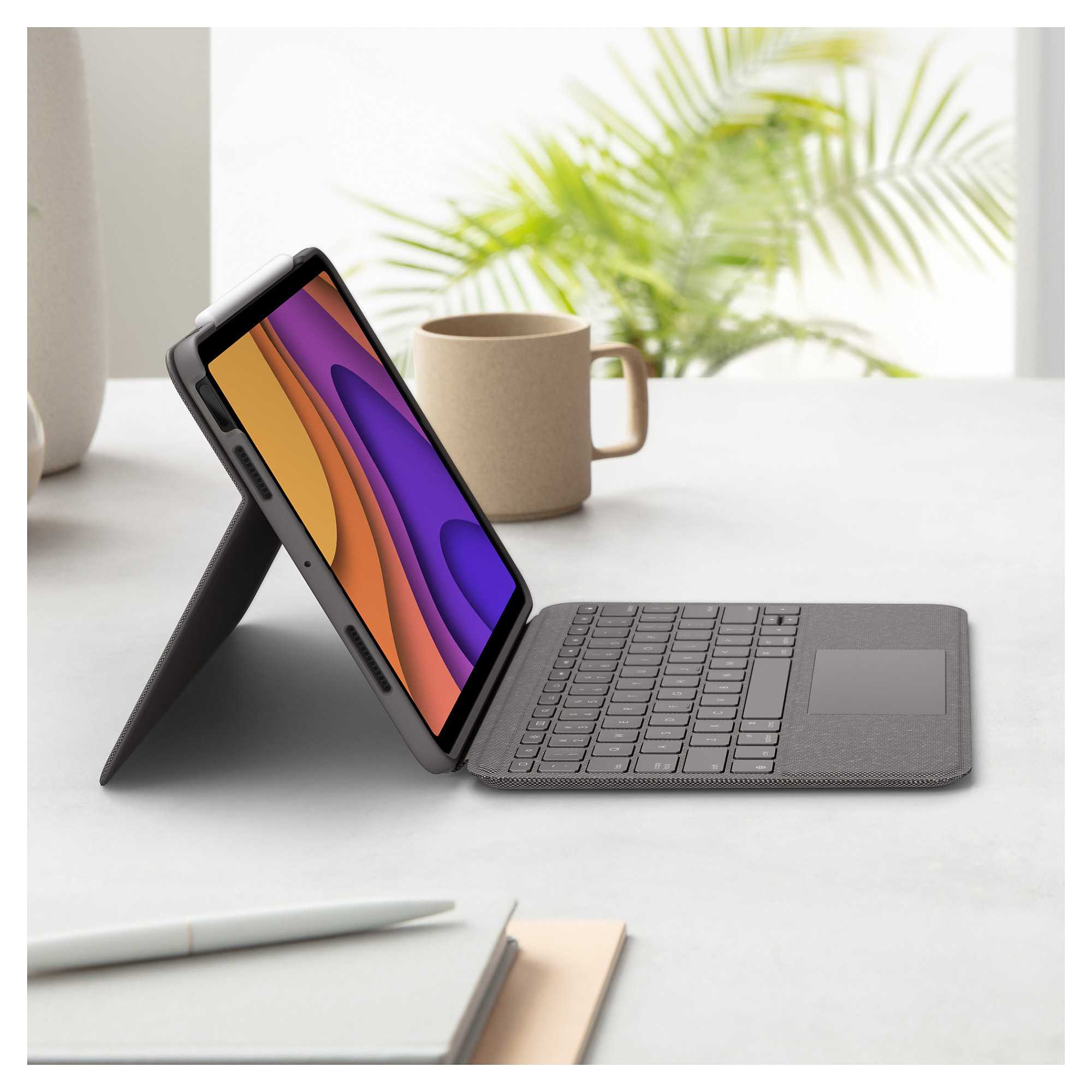 Aksesorë për tablet Logitech Slim Folio Bluetooth Keyboard with protective cover for iPad Air 10.9"  - Gri - 8