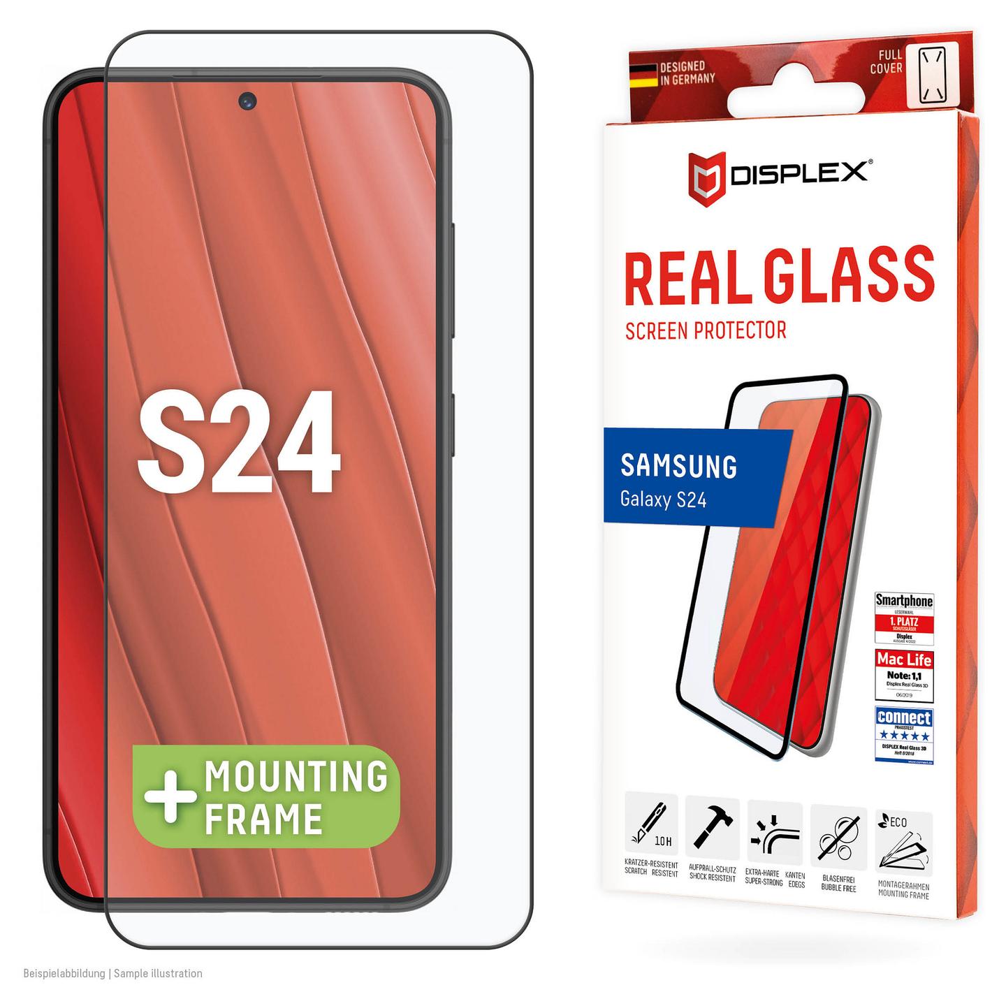 Mbrojtëse Ekrani DISPLEX Premium Glass / Full Cover / 10H / EASY-ON Eco / Samsung Galaxy S24 / S25