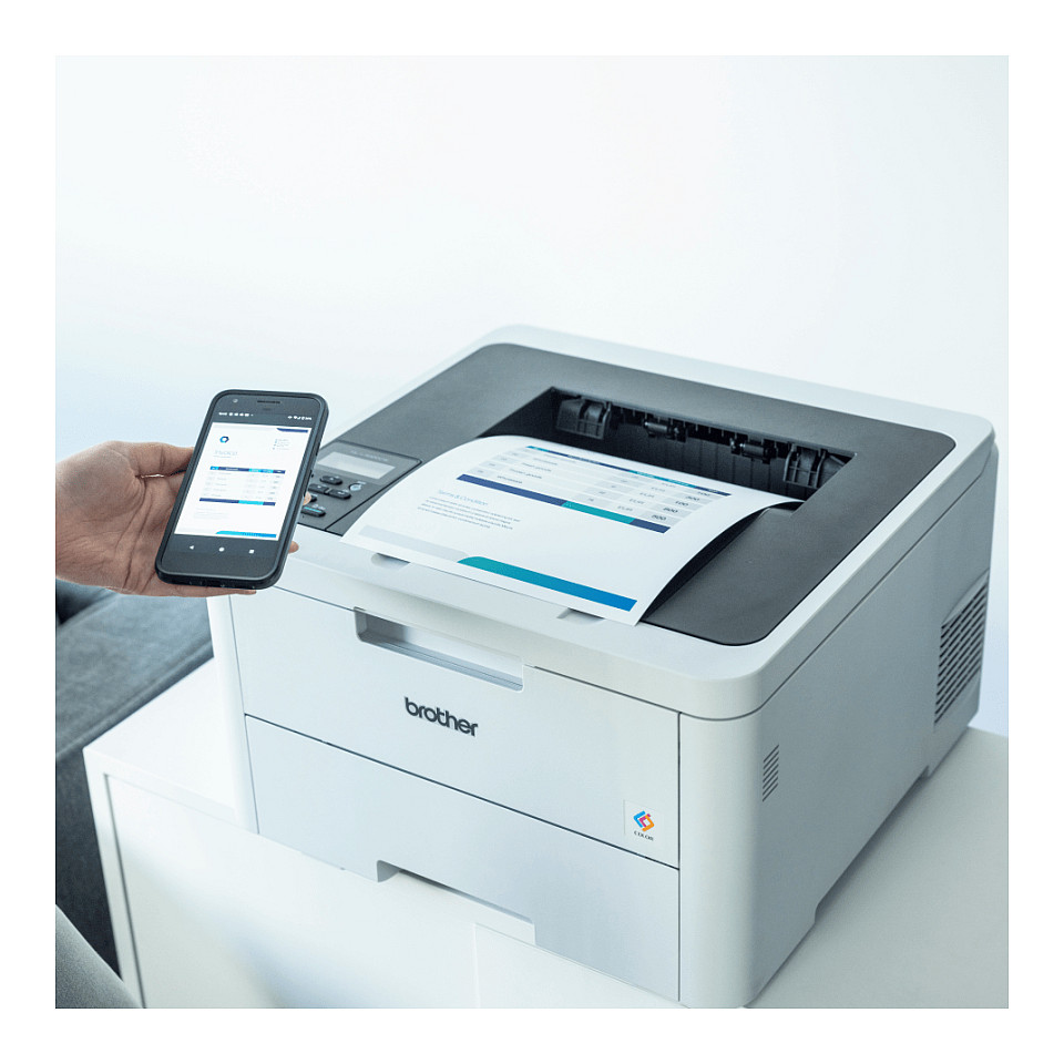 Printer Laser me Ngjyra Brother HL-L3220CW / Për Dokumente / 2400 DPI / 18 ppm / USB + Wi-Fi - Zezë/Bardhë - 5