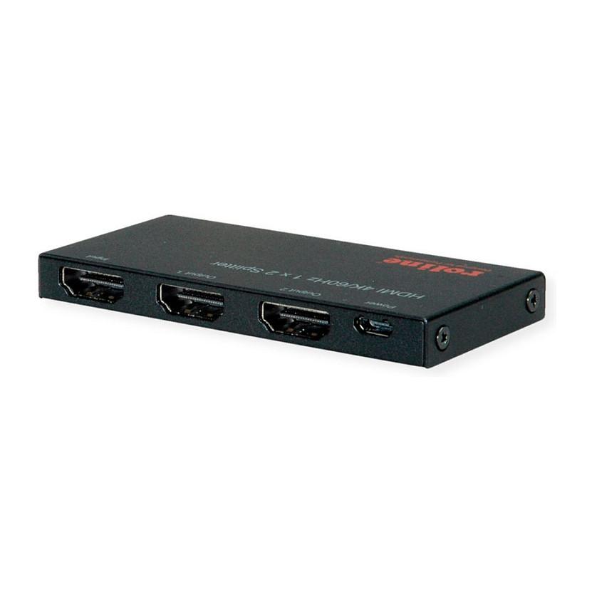 Splitter HDMI ROLINE 14.01.3556, 1 në 2, 4K, 60 Hz – Zezë