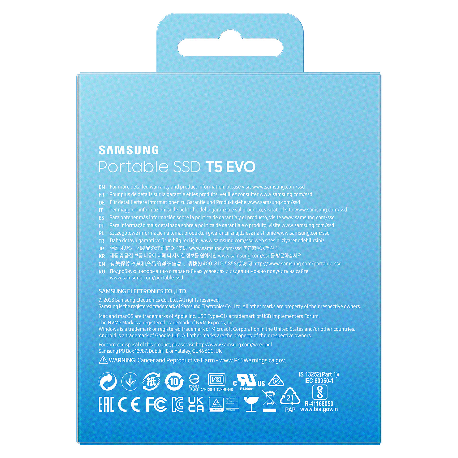 SSD e Jashtme Samsung T5 EVO / 4TB / USB Type-C - Zezë - 8