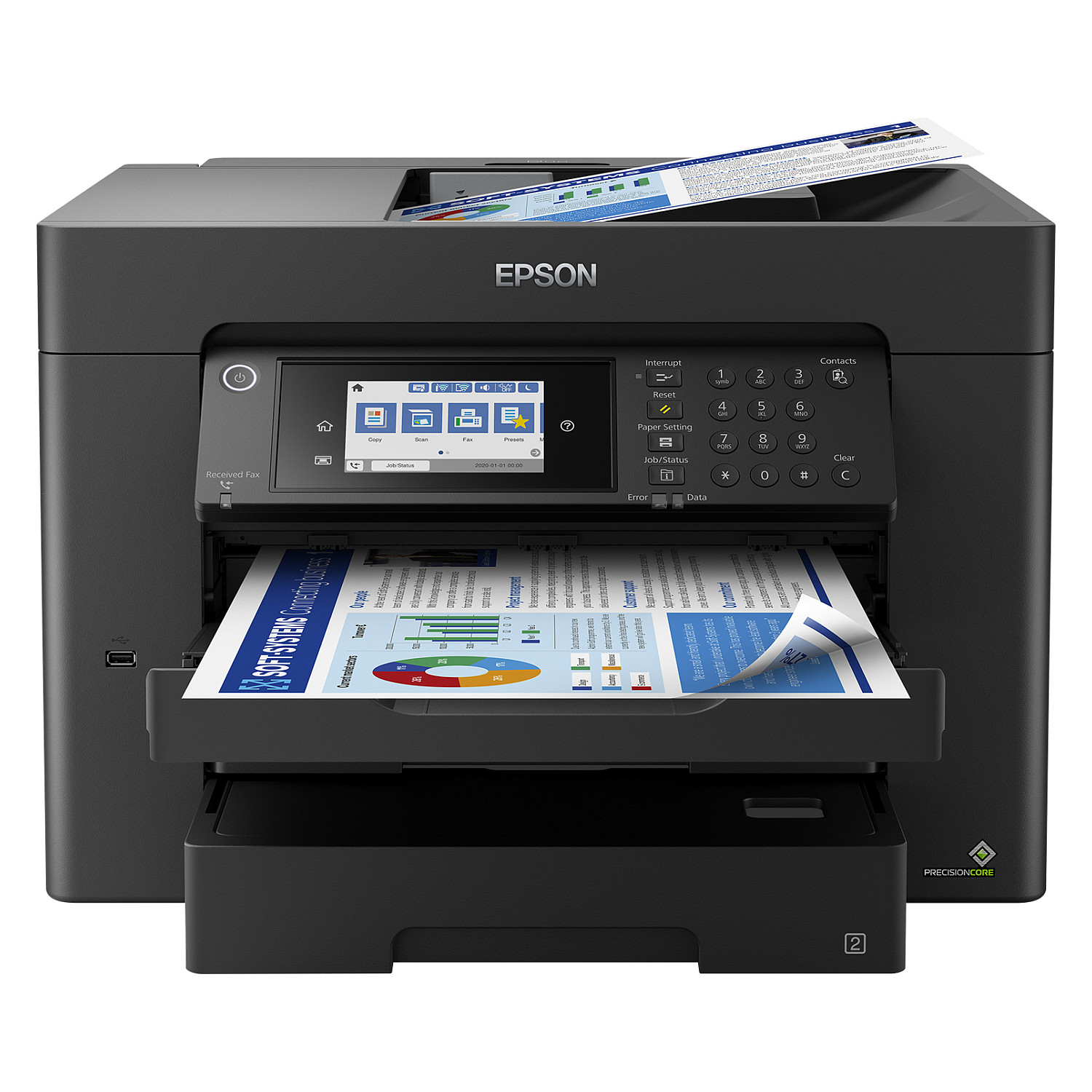 Printer Multifunksional Epson WorkForce WF-7840DTWF / A4 / A3 / LAN / WLAN / ADF / Duplex - 1