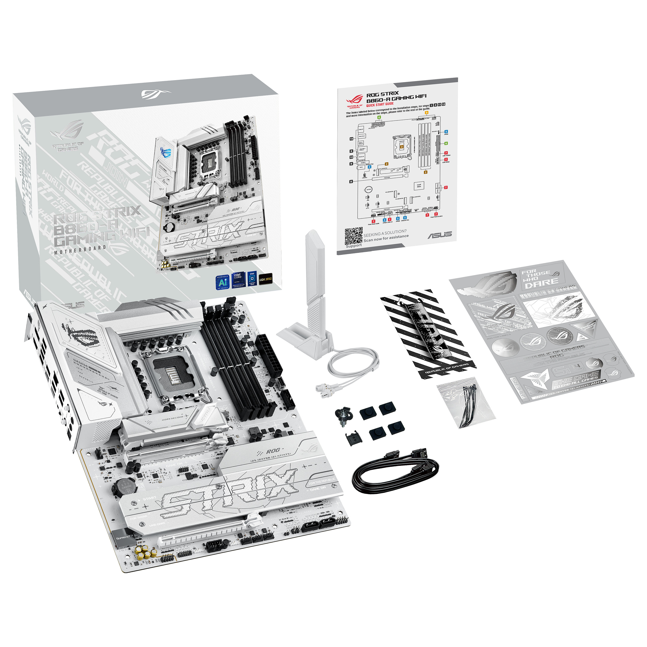 Pllakë Amë MB Intel LGA1851 ASUS ROG STRIX B860-A GAMING WIFI DDR5 - 13