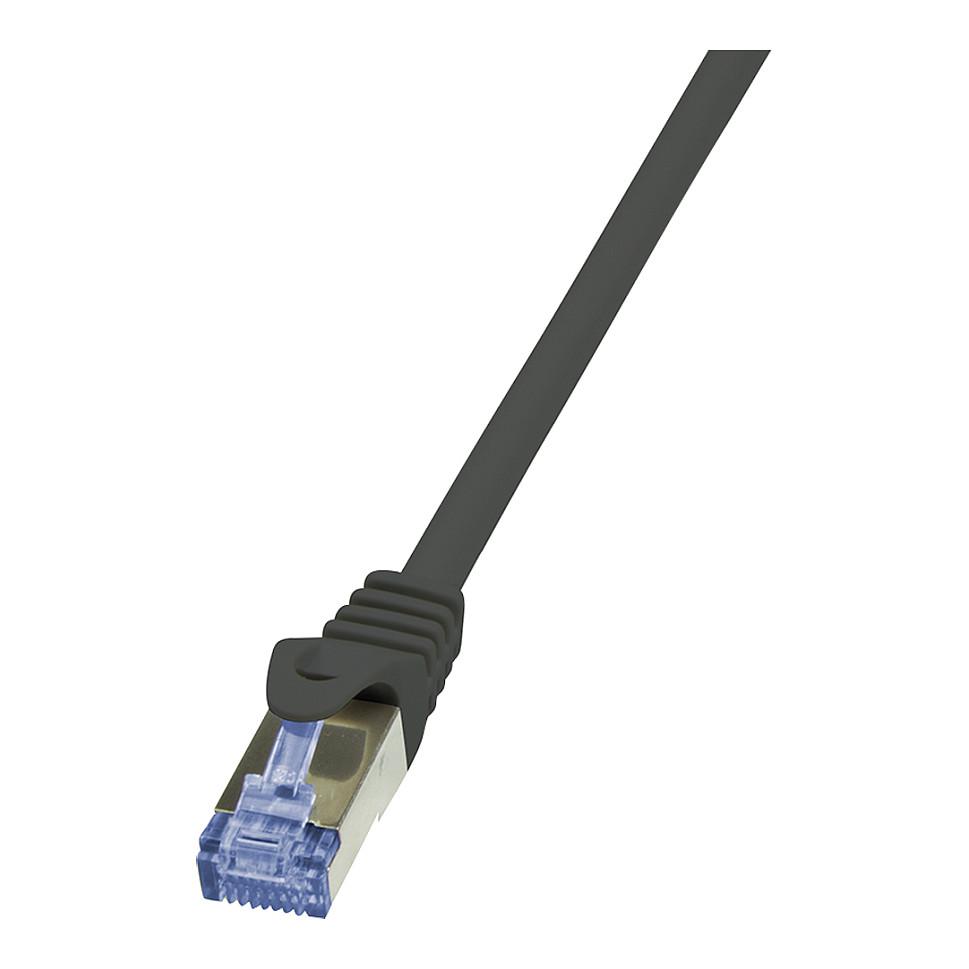 Kabllo për Rrjet LogiLink CQ3043S / RJ45 - RJ45 / Cat.6A / S/FTP / AWG 26/7 / 1.5 m - Zezë