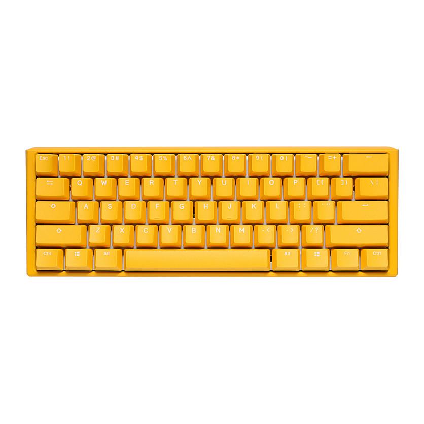 Tastierë Gaming Ducky One 3 Yellow Mini 60% / Mekanike / Cherry MX Red / Hot-Swap / RGB / USB-C / 1000Hz - Verdhë