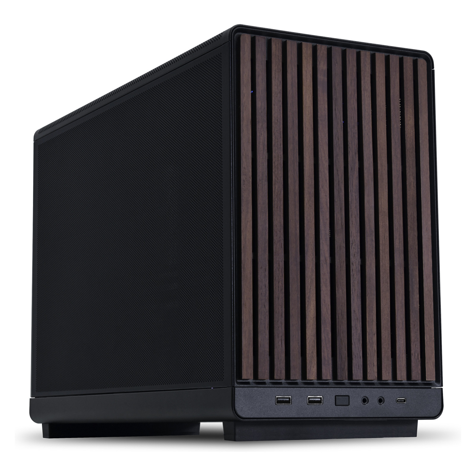 Kasë PC Lian Li A3-mATX / Micro Tower / Micro-ATX / 6x 120mm Fan Support / Mesh / Wood Front / 360mm Radiator - Zezë/Wood