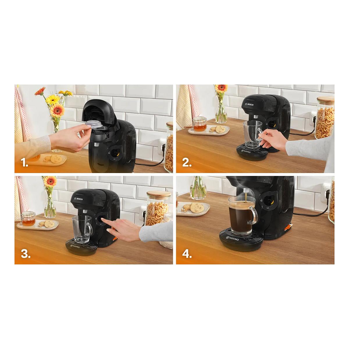Aparat për Kafe me Kapsula Bosch TASSIMO STYLE TAS112E, 1400 W, Rezervuar 0.7 L, INTELLIBREW – Zezë/Bardhë - 3
