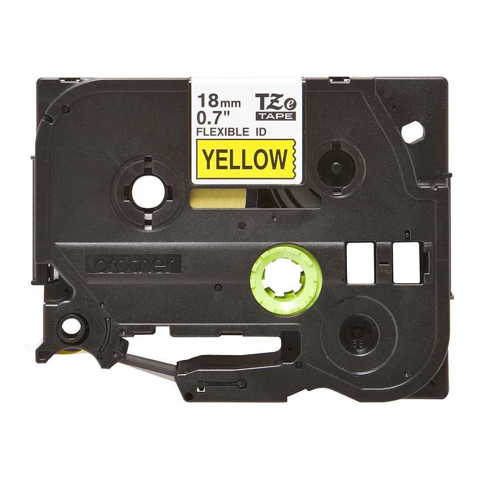 Brother TZe-FX641 Labelling Tape (Flexible ID, 18mm x 8m) - Zezë në të Verdhë - 2