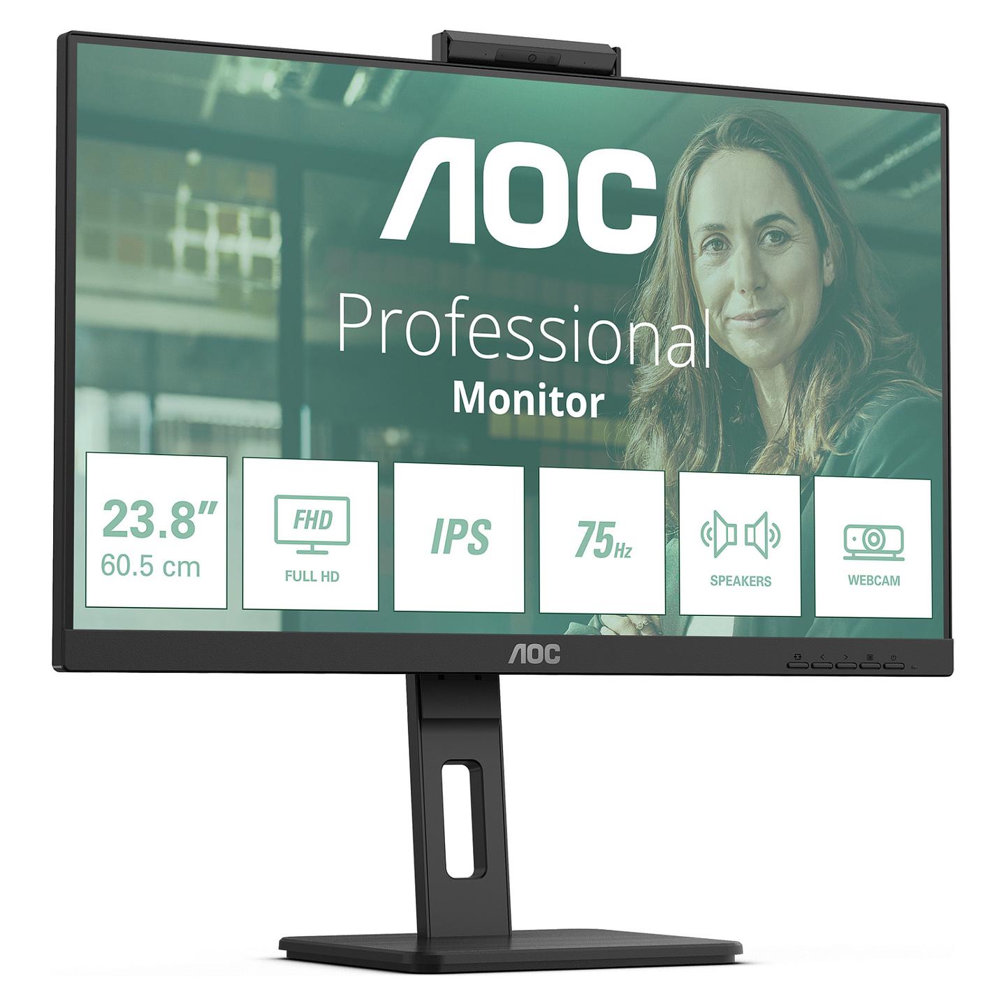 Monitor AOC 24P3QW, 23.8", Full HD IPS, 100Hz, 4ms, 2xHDMI+DP+USB - Zezë - 4