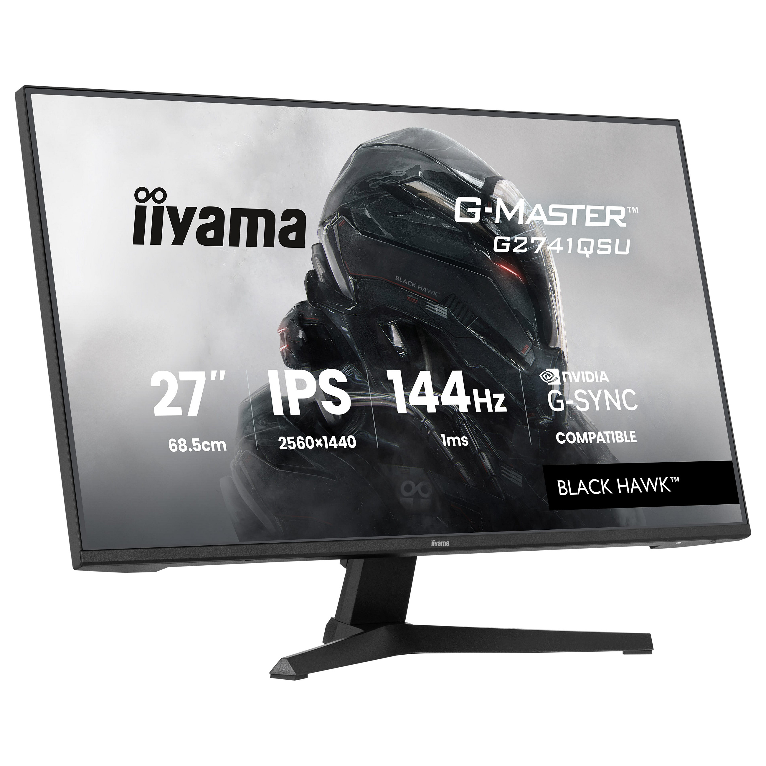 Monitor Gaming iiyama G-Master G2741QSU-B1 / 27"/ 4K Ultra HD IPS / QLED / 144 Hz / 1 ms / HDMI+USB+DP+HDCP - Zezë - 4