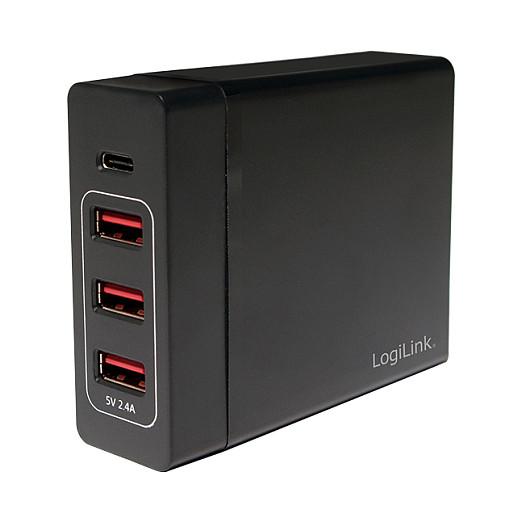 Karikues LogiLink PA0122, 3x USB-A, 1x USB-C, Power Delivery, 72 W - Zezë