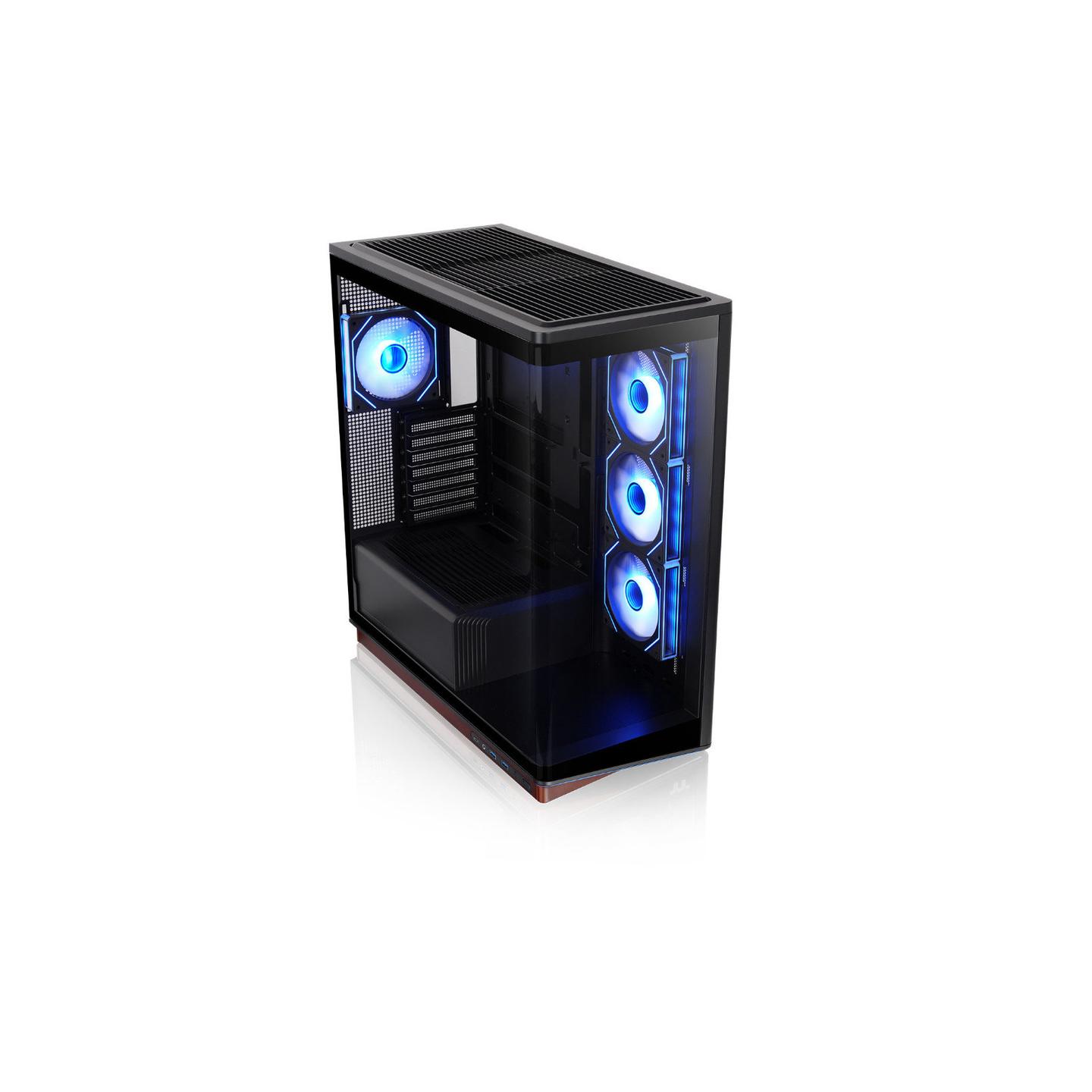Kasë Thermaltake Stage 500 TG ARGB, Midi Tower, ATX, xham i temperuar i lakuar, 4x 120 mm ARGB - Zezë - 4
