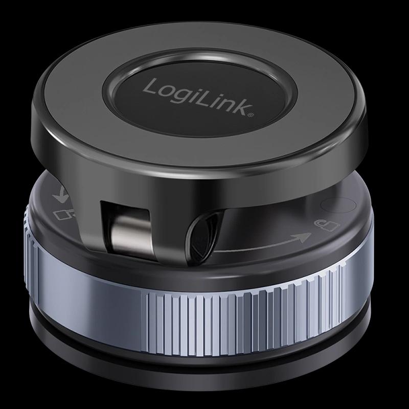 Mbajtës telefoni për veturë LogiLink AA0198 / Vacuum Magnetic / Foldable / 360° – Zezë - 2