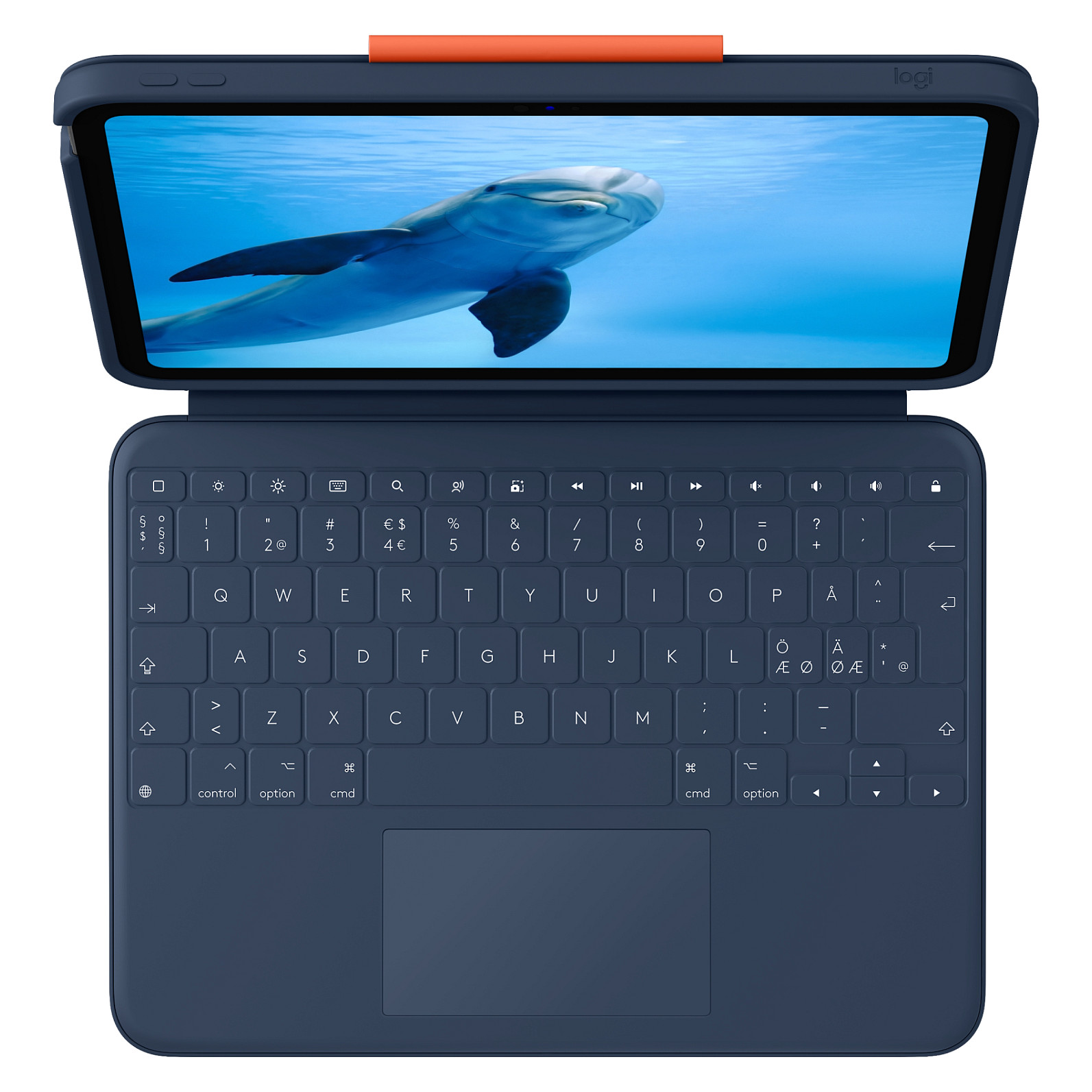Tastierë Me kabllo Logitech Rugged Combo 4 Touch / QWERTY / Nordic / Trackpad / Smart Connector - Blu - 4