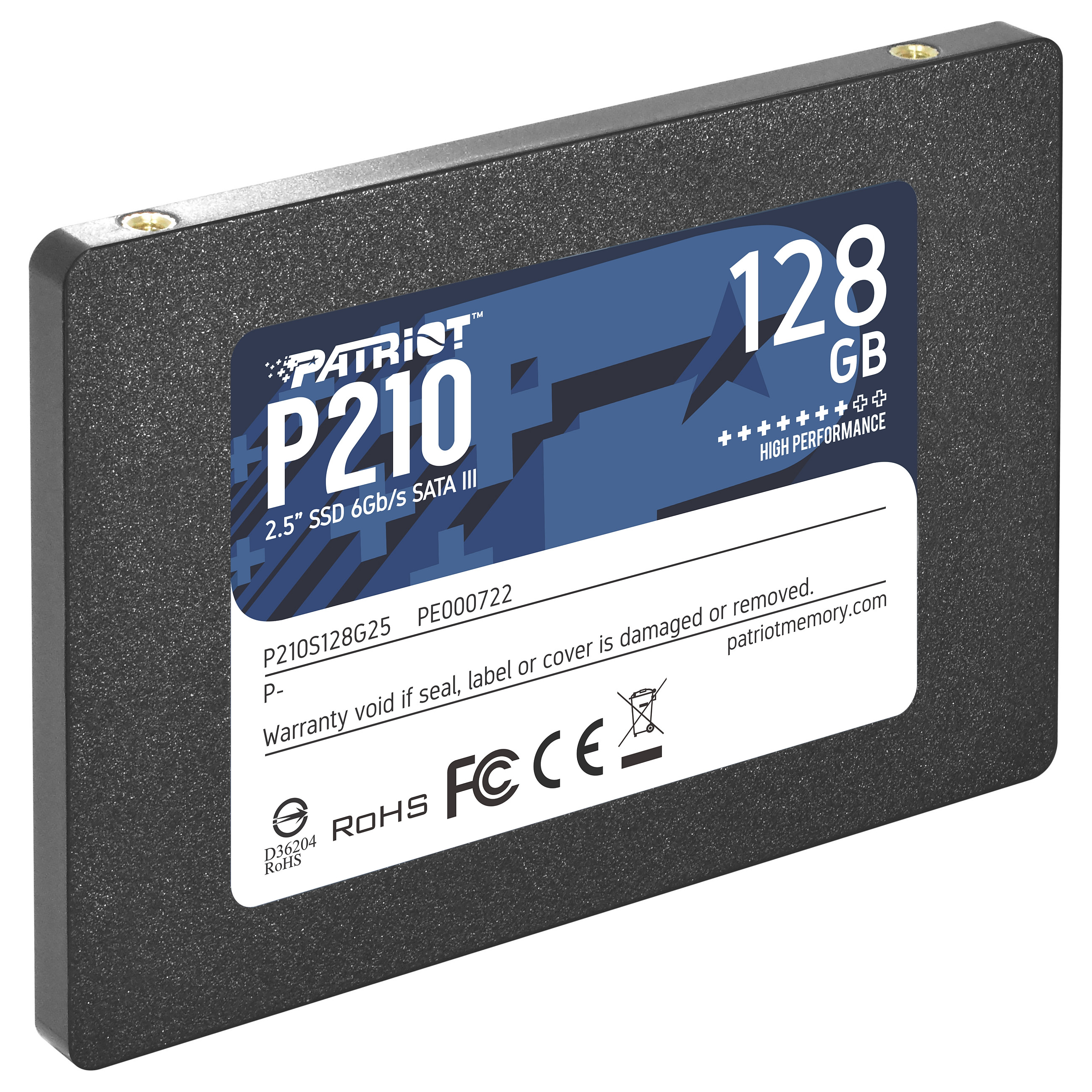 SSD të Brendshme Patriot P210 / 128GB / SATA III 6Gb/s / 2.5"- Zezë - 3