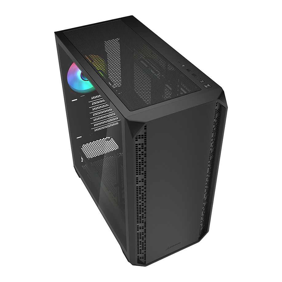 Kasë Sharkoon AK2 RGB ATX 1xGlass - Zezë - 3