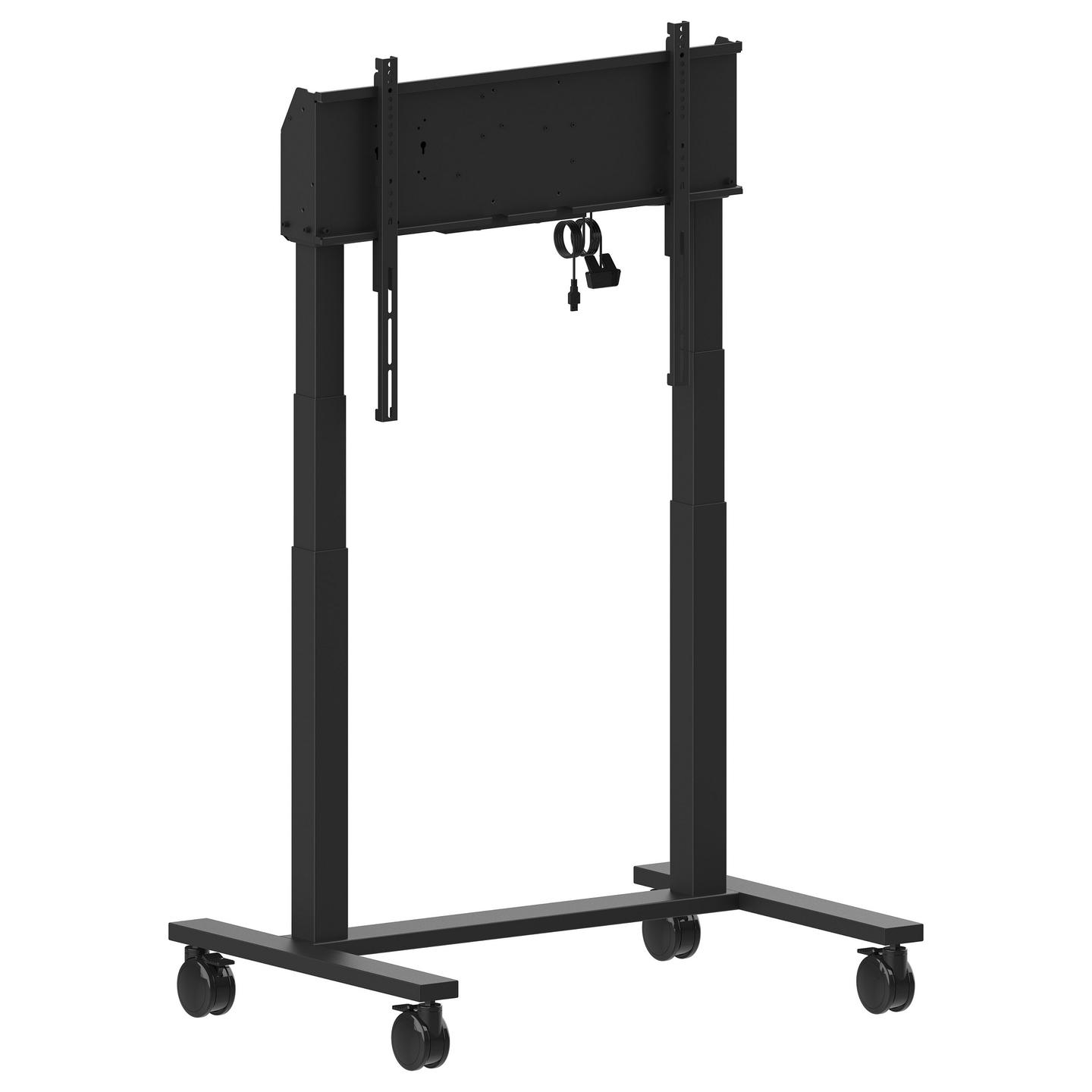 Mbajtëse për Monitor iiyama / 55″–105″ / deri në 120 kg / Elektrike / Rregullim Lartësie 950 mm / me Rrota - Zezë - 3