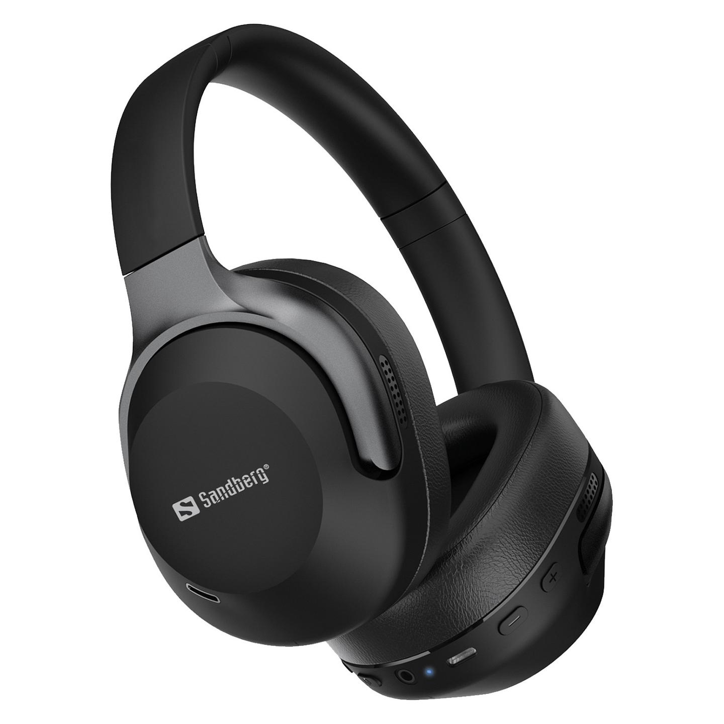 Kufje pa kabllo Sandberg Wireless Travel Headset ANC+ENC / Bluetooth 6.0 / ANC + ENC / Mikrofon – Zezë - 1