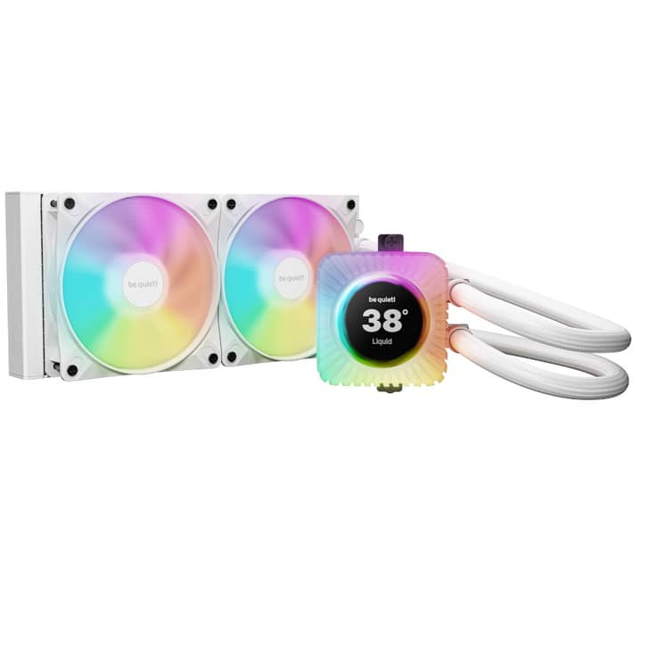Ftohës për Procesor be quiet! LIGHT LOOP 240mm LCD / AIO / 240mm / 2x120mm / ARGB / LCD - Bardhë